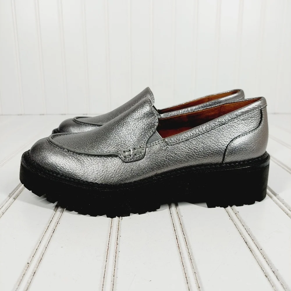 Caslon Millany Silver Chunky Sole Slip On Loafers B169